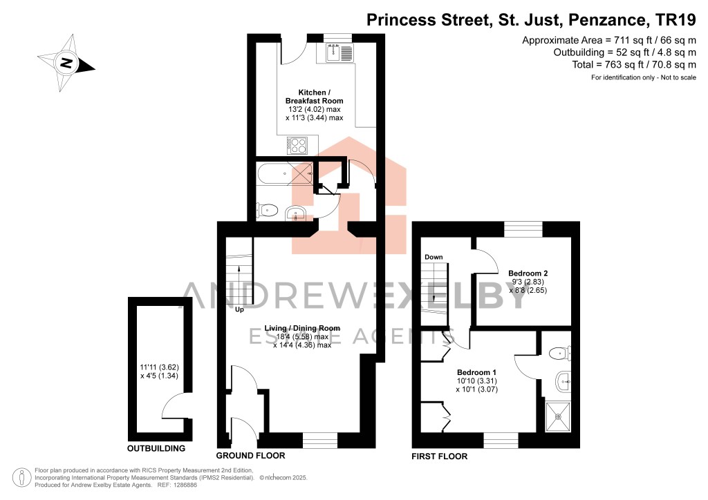 Lot: 38 - TWO-BEDROOM TERRACED COTTAGE FOR UPDATING WITH PARKING - Internal floor plans
